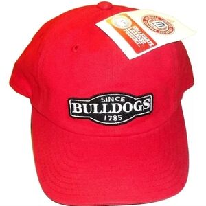 Georgia Bulldogs Since 1785 Logo Mens Leather Strap Red Strapback hat cap New